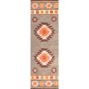 Shyla Abstract Sage 3 ft. x 8 ft. Runner Rug