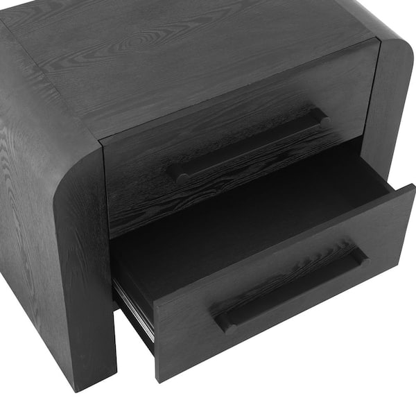 CHRISTOPHER KNIGHT HOME Erika Black 23.75 in. H Nightstands with 2