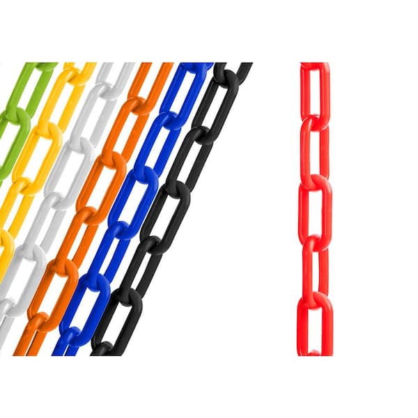 USW US Weight 2 in. x 500 ft. Red Plastic Chain Featuring SunShield UV Protection