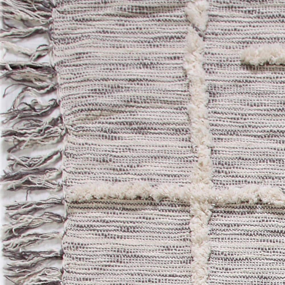 Soft Gray Cotton Machine Washable Throw Blanket