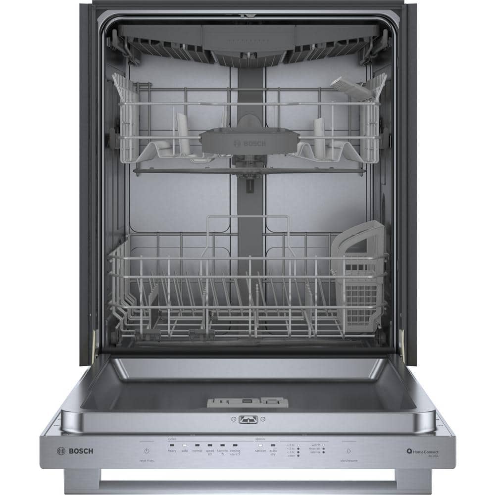 24" Stainless Steel Built-In Top Control Dishwasher with Adjustable Rack