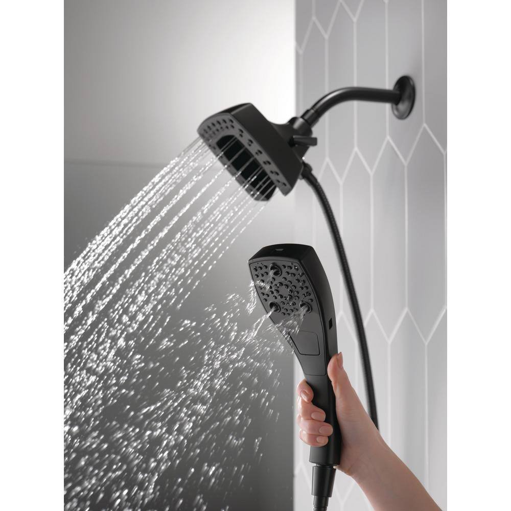 Matte Black Stainless Steel Dual Handheld Wall Mount Shower