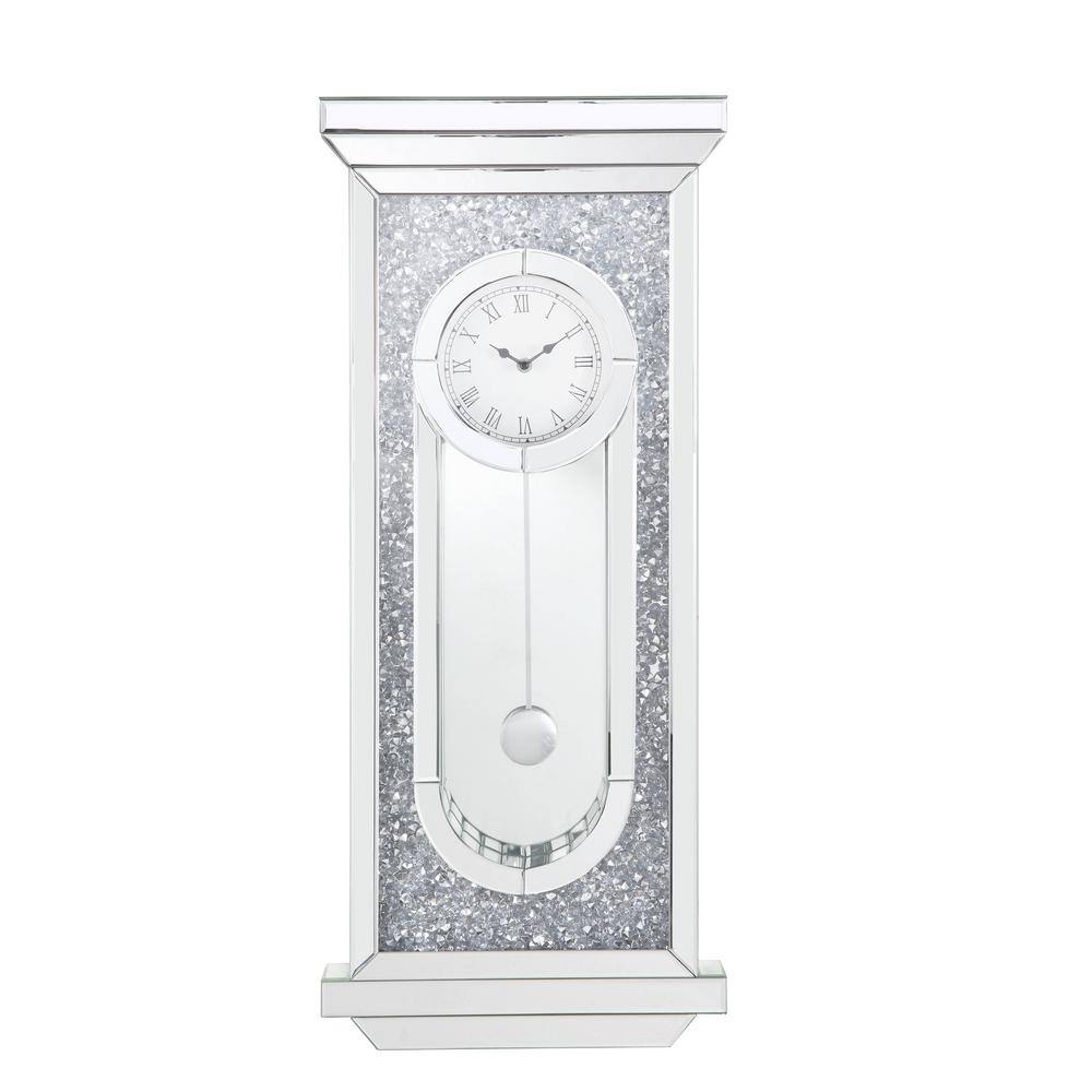 Acme Furniture Silver Analog Stainless Steel Wall Clock AC00422 The