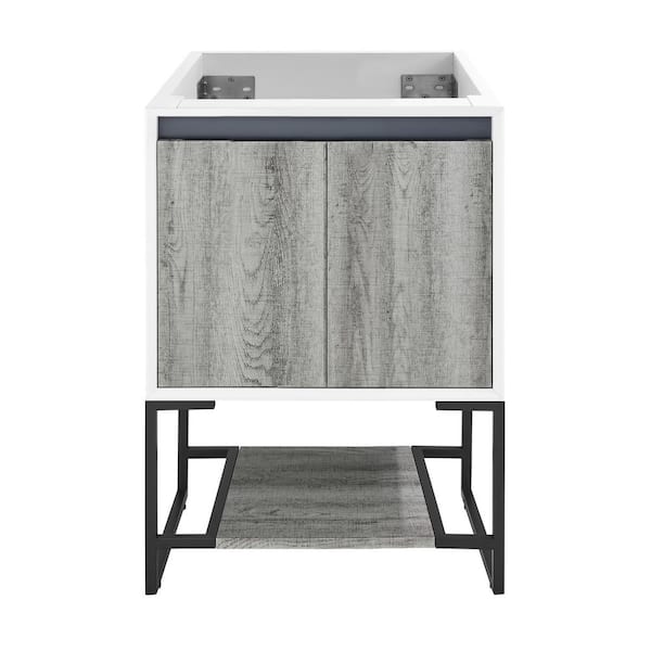 Swiss Madison Marseille 24 in. x 26 in. D x 28.6 in. H Bath Vanity Cabinet without Top in Grey