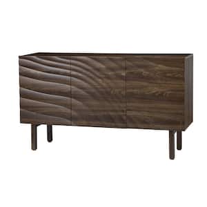 Pirithous 58 in. Wide Walnut Sideboard with Solid Wood Legs