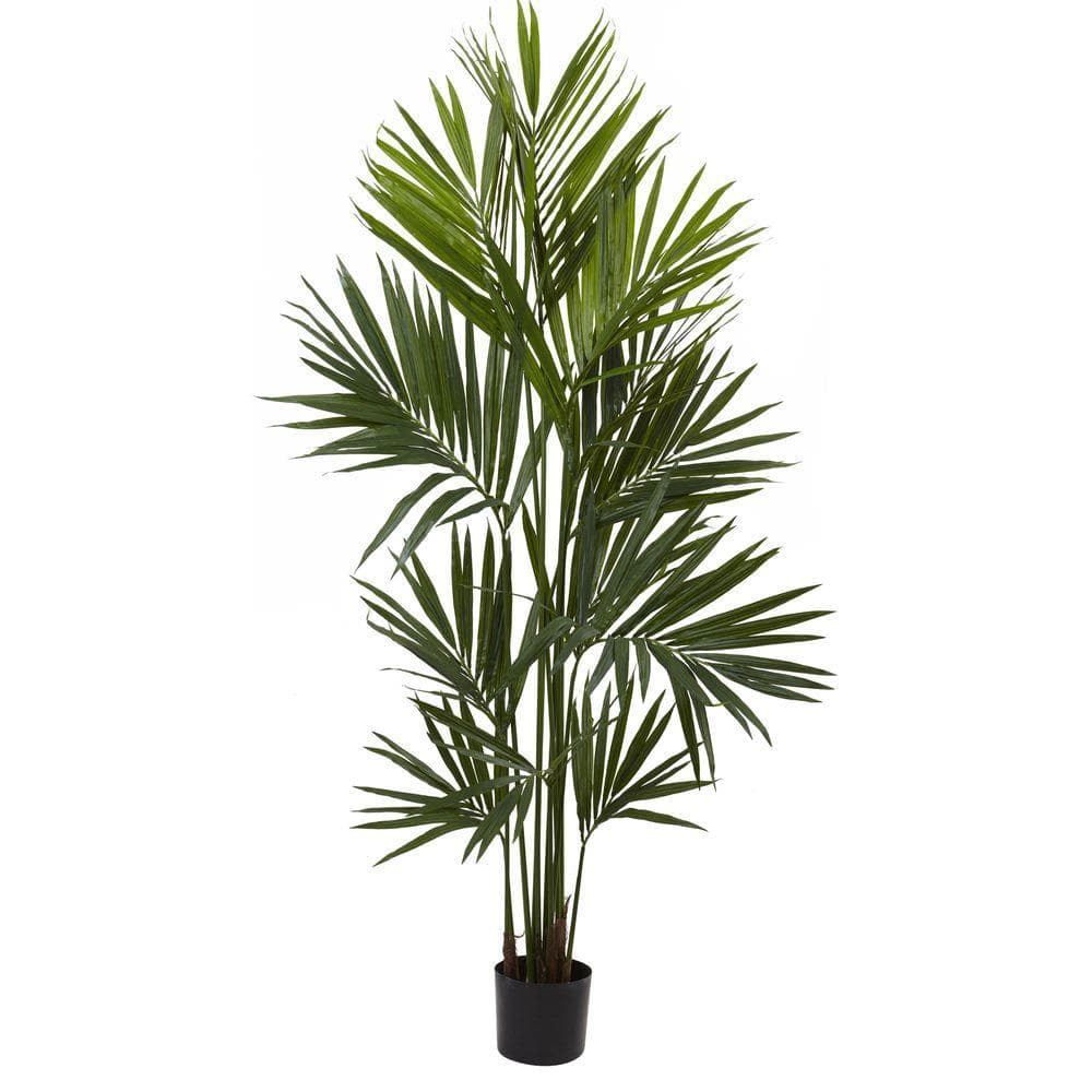 Nearly Natural 7 ft. Artificial Kentia Palm Silk Tree 5462 The Home Depot