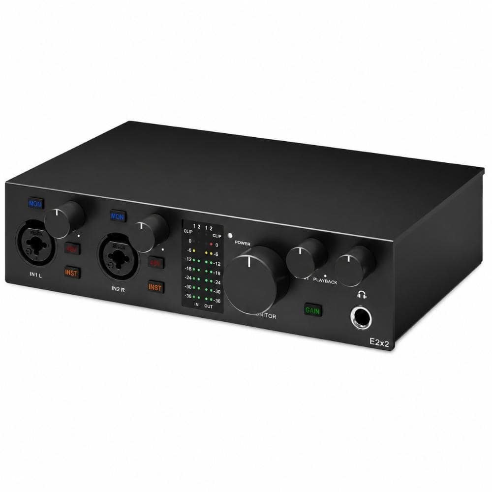 USB audio mixer interface with ultra linear preamp black 5.08 in by 7.36 in compact desktop unit