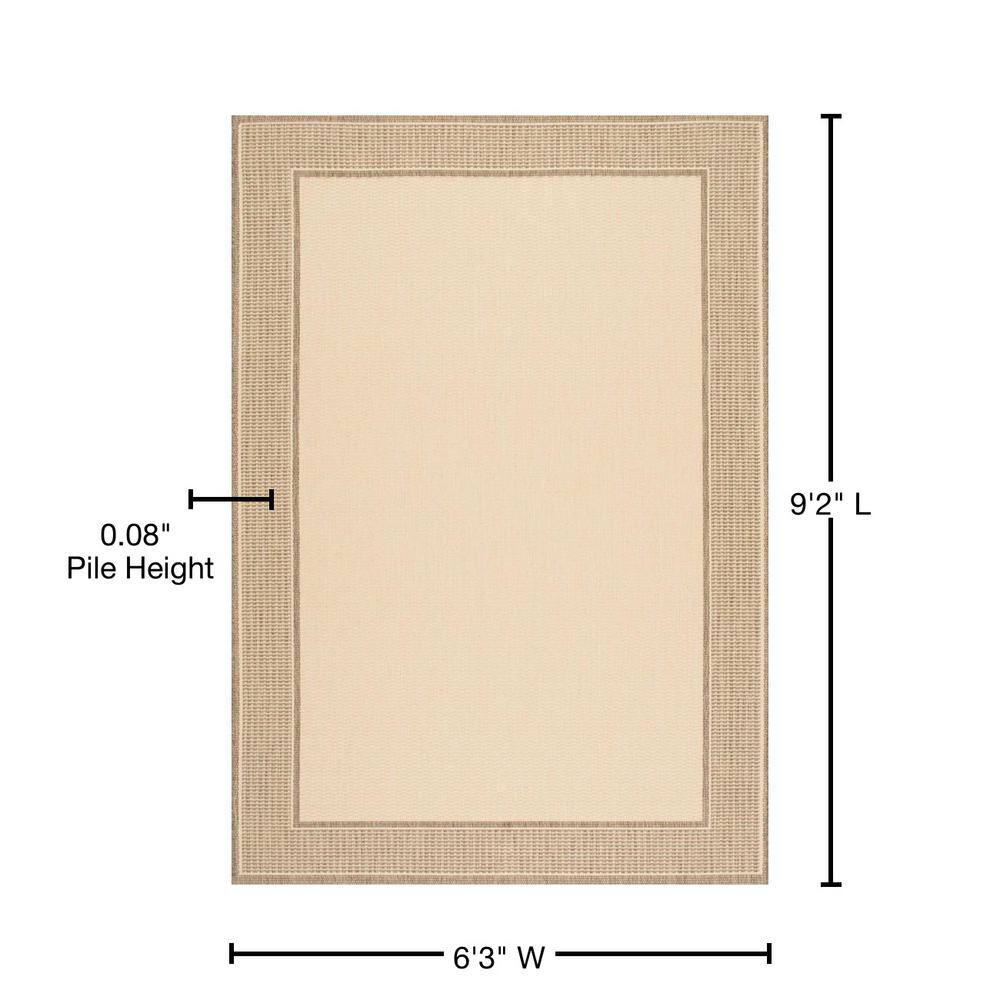 Handmade Oval Beige 5' x 7' Easy-Care Synthetic Area Rug
