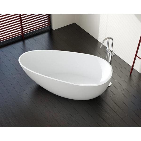 Badeloft USA Stone Resin Freestanding Sink in Glossy White Badeloft USA Stone Resin Freestanding Sink in Glossy White
