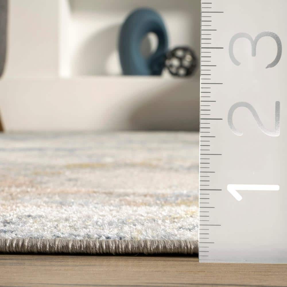 Abstract Multicolor Machine Washable Indoor Area Rug