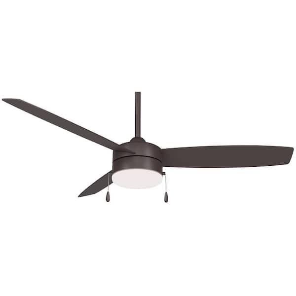 MINKA-AIRE Airetor III 54 in. Integrated LED Indoor Oil Rubbed Bronze Ceiling Fan with Light