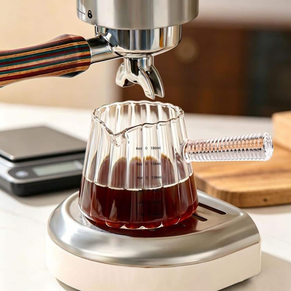1 PCS 6 OZ Mini Coffee Cup, Glass Milk Cup, Italian Coffee Cup with Handle