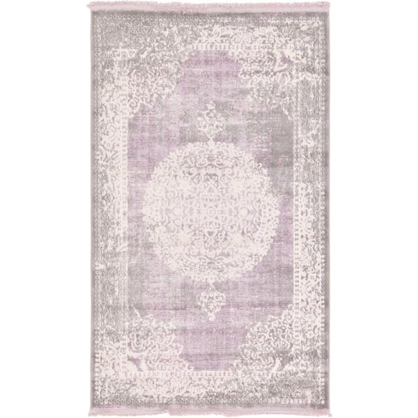 Unique Loom New Classical Olwen Purple 3' 3 x 5' 3 Area Rug