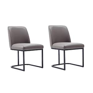 Serena Grey Faux Leather Dining Chair (Set of 2)