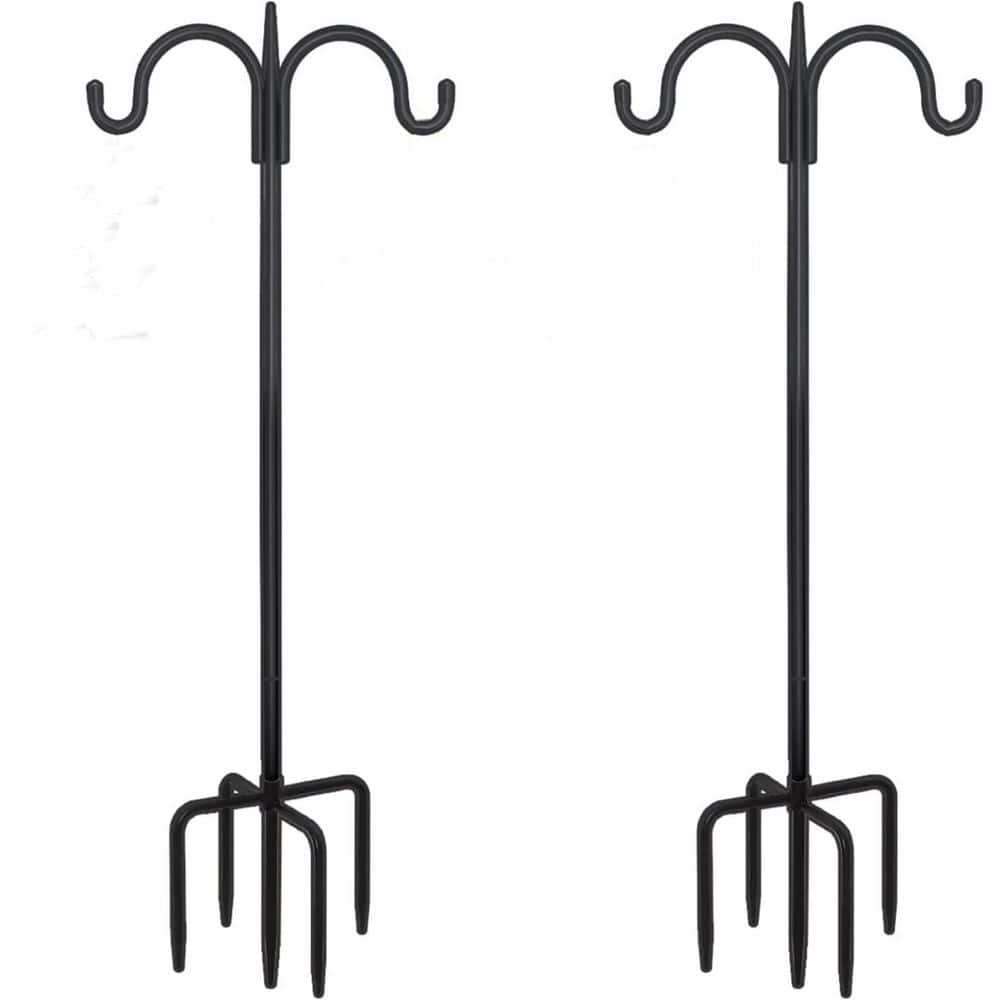 63 in. Adjustable Double Metal Shepards Hook (2-Pack)