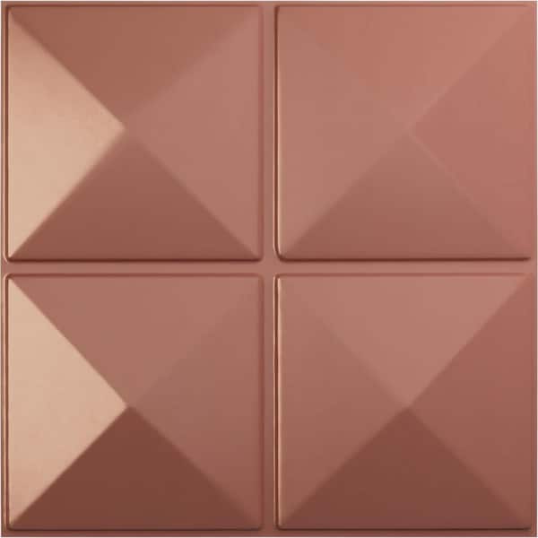 Ekena Millwork 19-5/8-in W x 19-5/8-in H Richmond EnduraWall Decorative 3D Wall Panel Champagne Pink