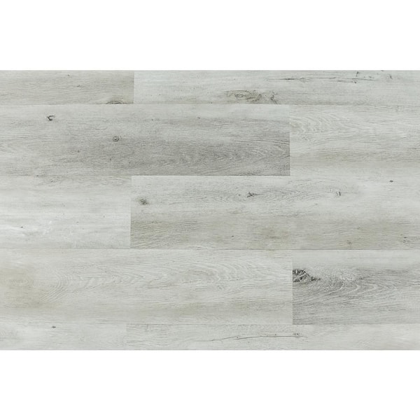 Montserrat Omnia Smoked Pewter 20 MIL x 9 in. W x 60 in. L Click Lock Waterproof Vinyl Plank Flooring (18.7 sq. ft.)