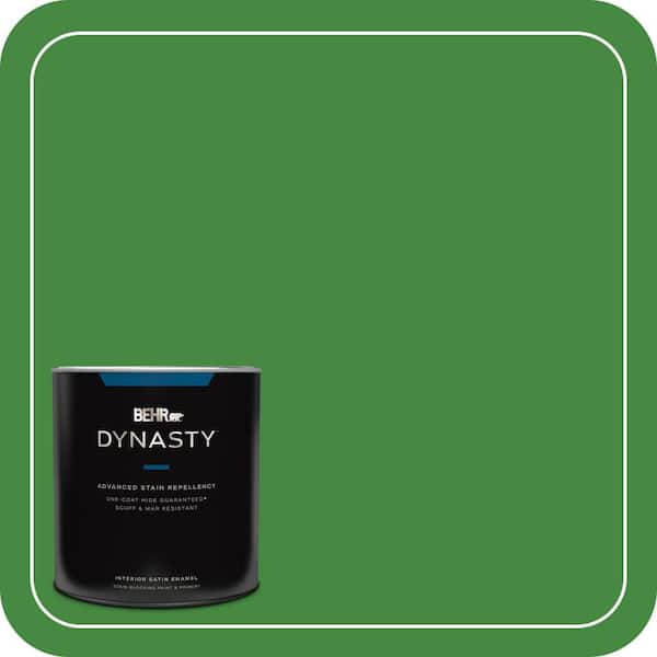 BEHR DYNASTY 1 qt. #T12-9 Level Up Satin Enamel Interior Stain-Blocking Paint and Primer