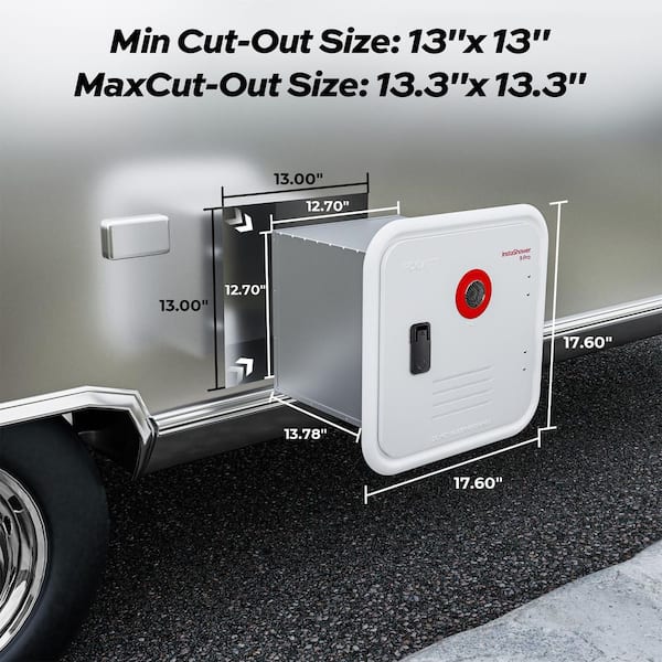 InstaShower 9 Pro Rv Tankless Water Heater without Door, 3.6-GPM 66,000-BTU with Mixing Tank, 2-Years Warranty