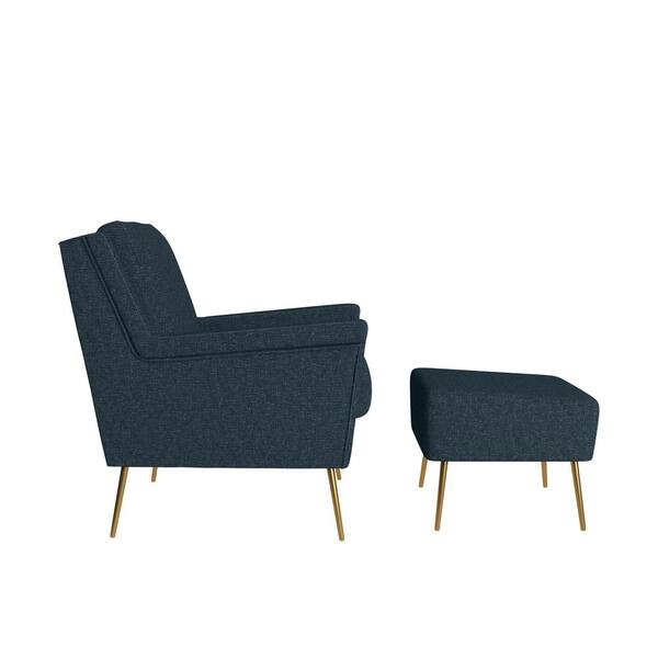 Blue tweed accent online chair