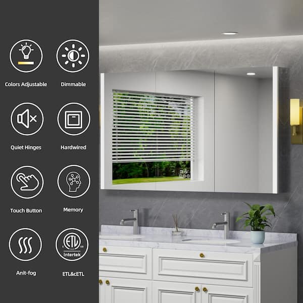 HBEZON Eos 48 in. W x 36 in. H Rectangular Aluminum Surface