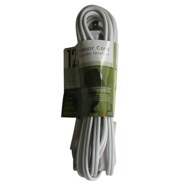 HDX 12 ft. 16/2 Cube Tap Extension Cord, White