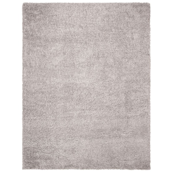 Fontana Shag Gray 11 ft. x 15 ft. Solid Area Rug