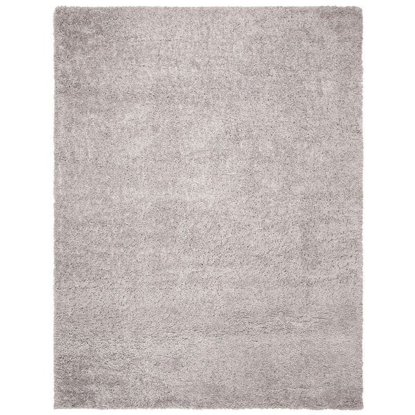 Grey Frost Solid Shaggy Long Pile Fabric / Sold By The Yard