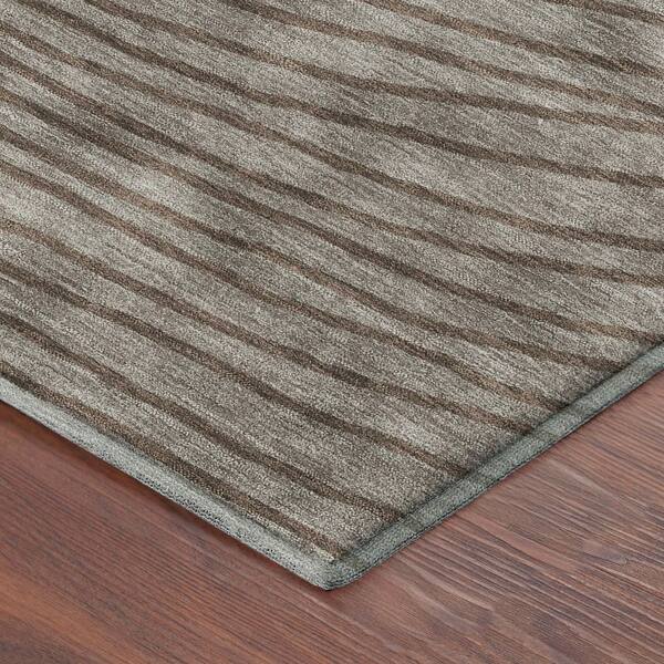 Mayfield Premium Machine Washable Abstract AMF2350 Taupe 10 ft. x 14 ft. Area Rug