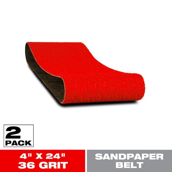 4 in. x 24 in. 36-Grit Sanding Belts