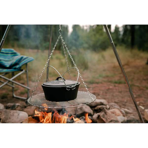 Simond Store Campfire Tripod for Cast Iron Dutch Oven Cooking, Campfire  Grill for Camping. Wood 