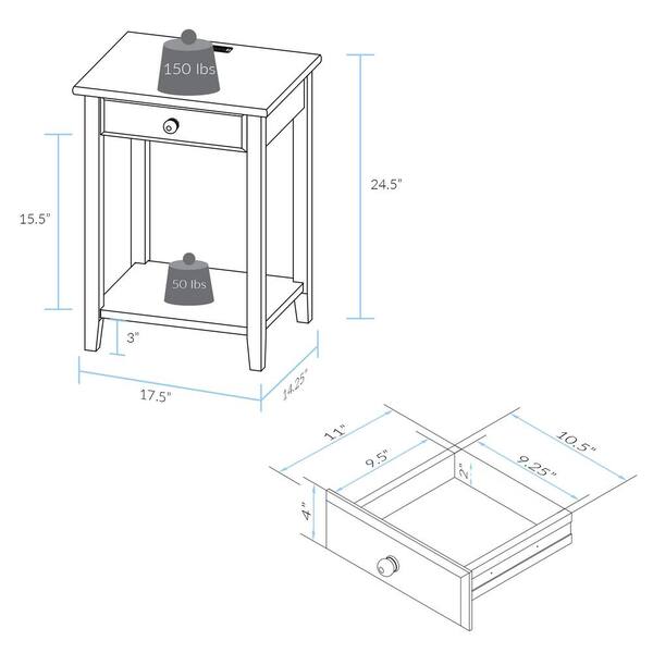 Casual home night owl outlet nightstand