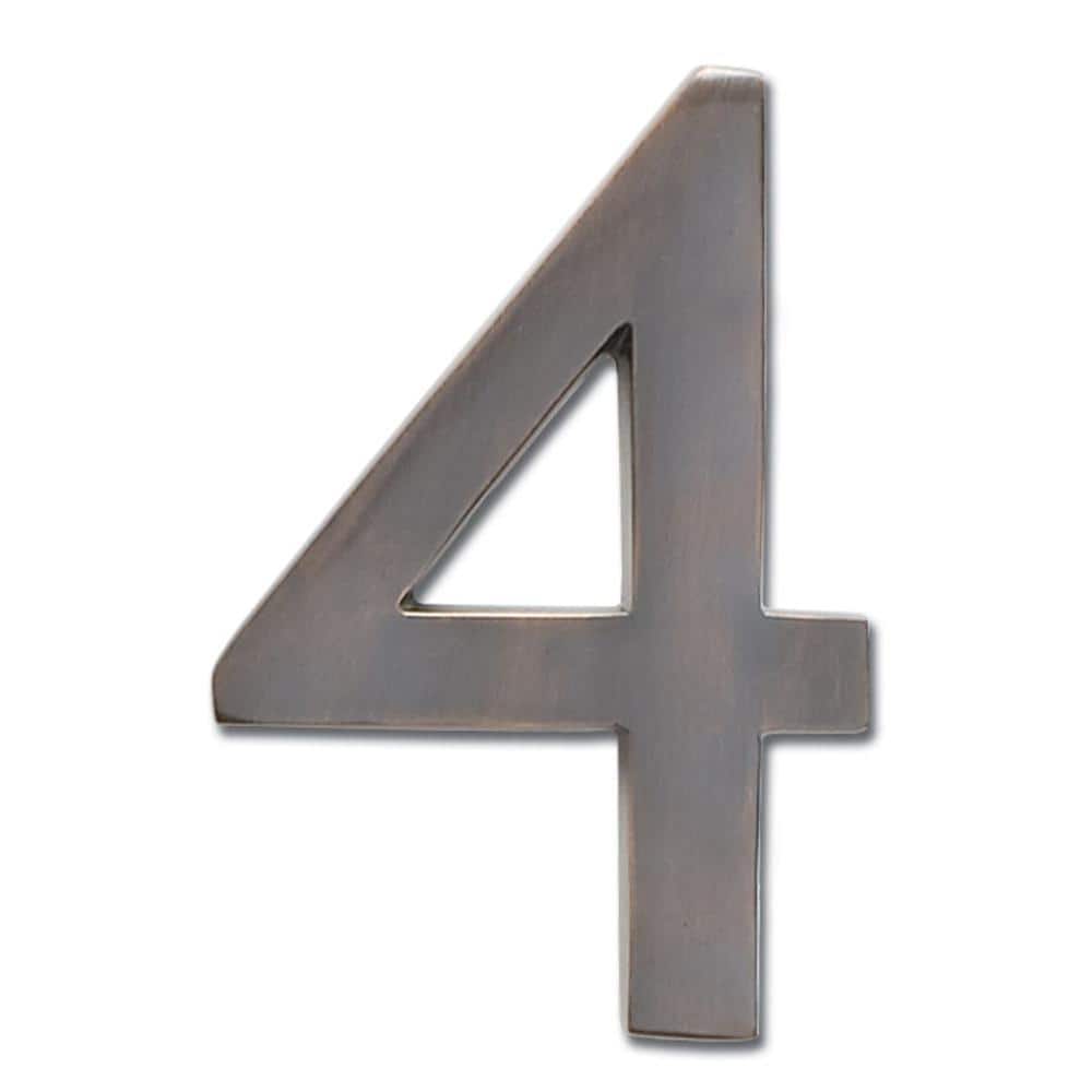 4 in. Dark Aged Copper Floating House Number 4 price history on PriceWatchPro