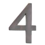 5 in. Dark Aged Copper Floating House Number 4