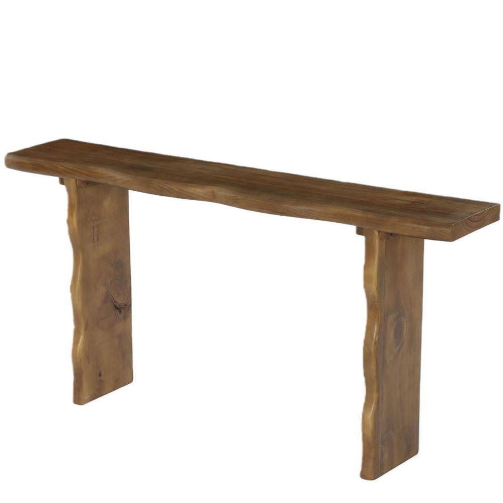 63 in. Long Brown Rectangle Solid Wood Console Table for Living Room, Entryway, Hallway price history on PriceWatchPro