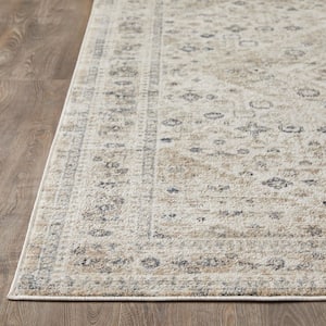 Kehleigh Abrem Blue 9 ft. 10 in. x 12 ft. 10 in. Oriental Polypropylene Indoor Area Rug