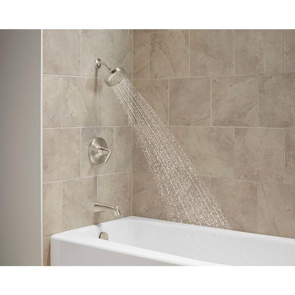 Willamette Single-Handle 3-Spray Tub and Shower Faucet in Vibrant Brushed Nickel (Valve Included)
