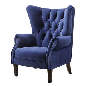 Adonis Navy Blue Velvet Velvet Flared Arm Arm Chair