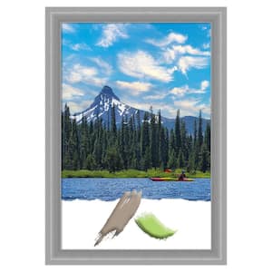 Size 24 in. x 36 in. Peak Polished Nickel Narrow Picture Frame Opening