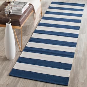 Montauk Navy/Ivory 2 ft. x 8 ft. Striped Runner Rug