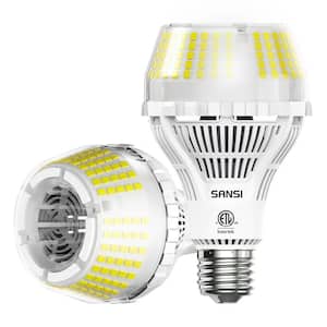 250-Watt Equivalent A21 4000 Lumen Non-Dimmable E26 LED Light Bulb 5000K Daylight 27-Watt (2-Pack)