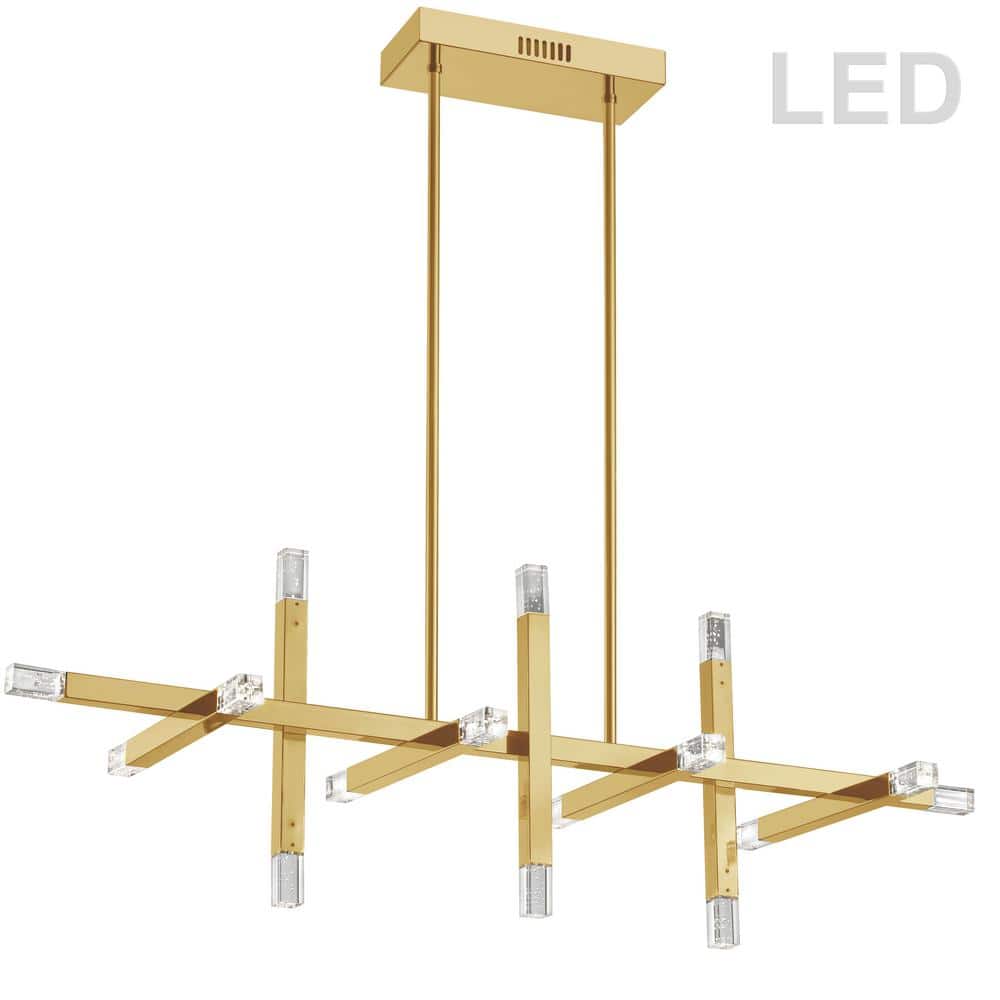 Modern Black Brass 40" Sputnik LED Chandelier