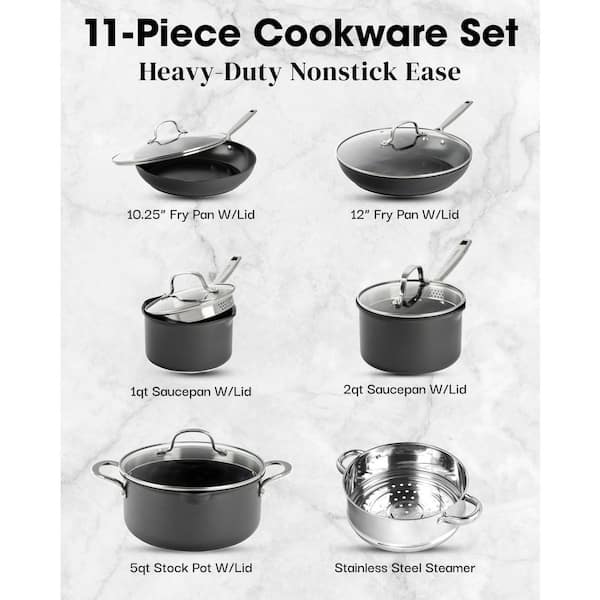 Gotham Steel Pro 20 Piece Pots & Pans Set | Hard Anodized Complete Cookware  Set + Bakeware Set, Ultra Nonstick Ceramic Copper Coating, Chef Grade
