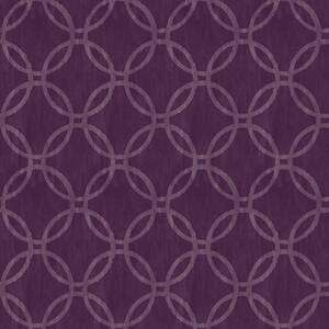 Ecliptic Purple Geometric Strippable Roll Wallpaper (Covers 56 sq. ft.)