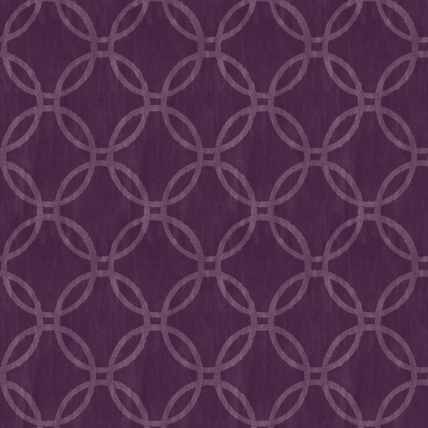 Beacon House Ecliptic Purple Geometric Strippable Roll Wallpaper (Covers 56 sq. ft.)
