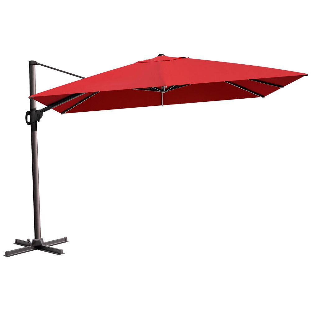 11.5 ft. x 9 ft. Rectangular 360° Rotation Cantilever Tilt Patio Umbrella in Red price history on PriceWatchPro