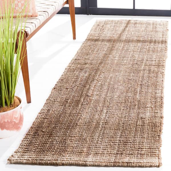 Natural Fiber Gray 2 ft. x 7 ft. Solid Color Runner Rug