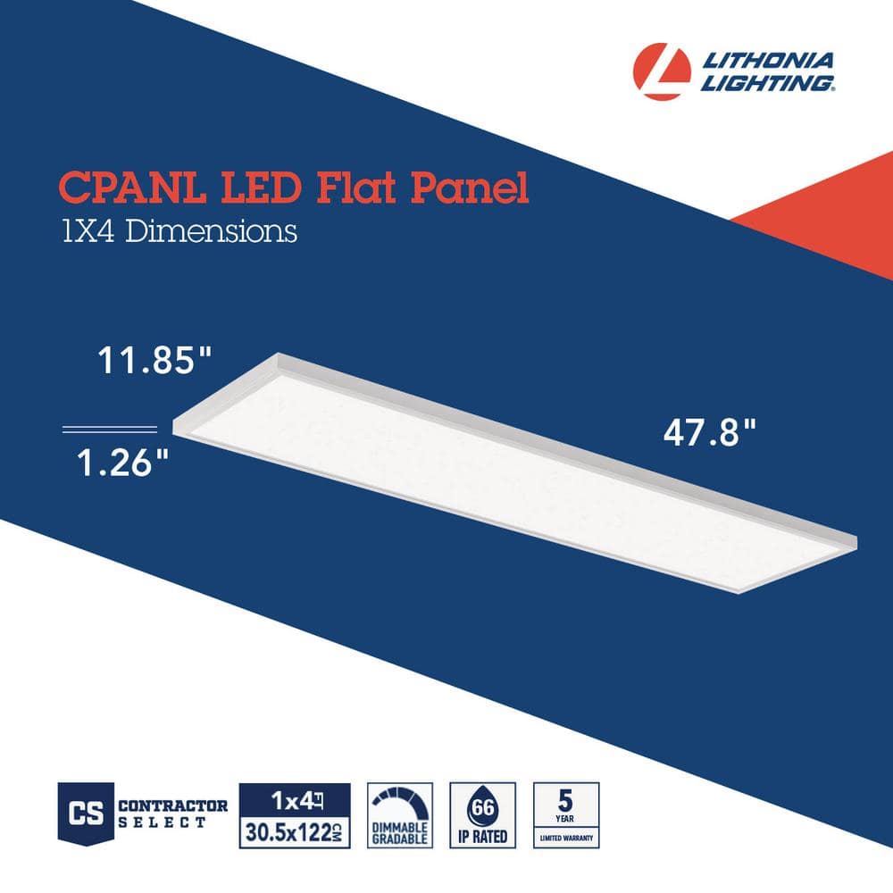 Sleek 47" White Aluminum LED Ceiling Panel with Dimmable Light