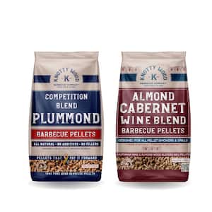 20 lbs. 100% Plummond and Almond Cabernet Wine Blend Almond Wood Pellets (2-Pack)