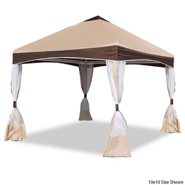 King Canopy 13 ft. x 13 ft. Caramel Creme Garden Party Cover and Screens Only